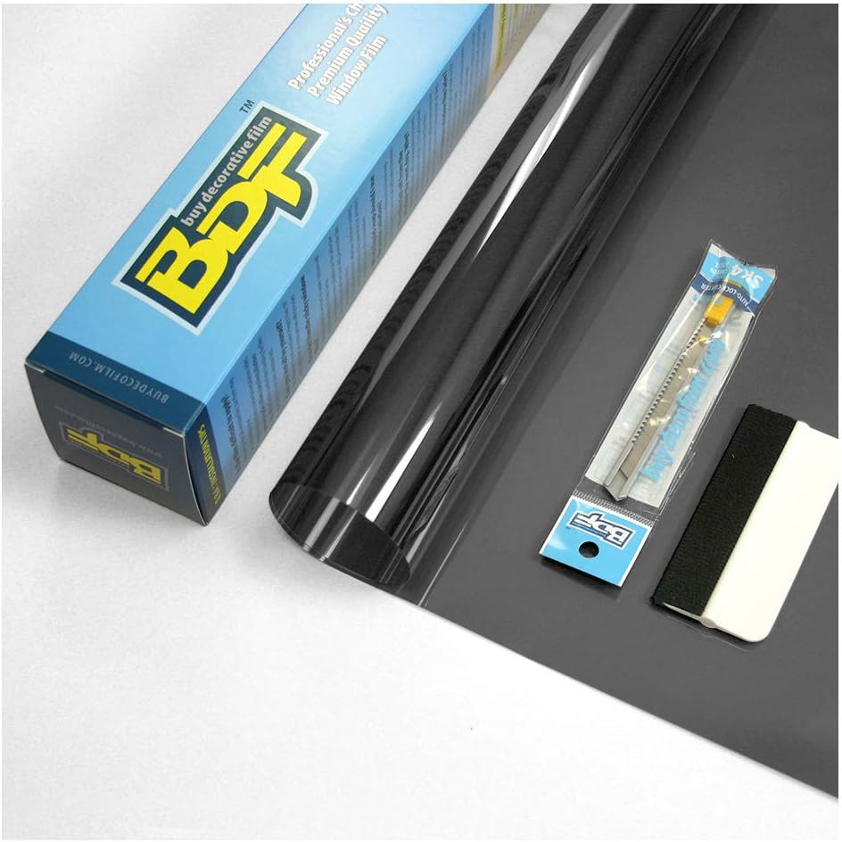 BDF EXNA20 Exterior Window Film Daytime Privacy and Heat Control Natural Black 20 (Dark) - 36in X 14ft