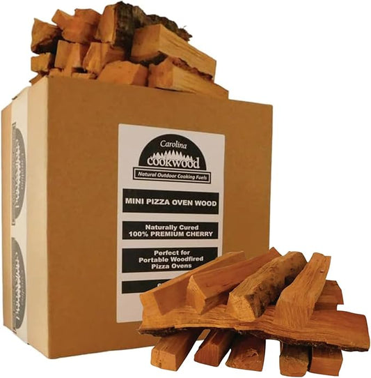 Mini Pizza Oven Wood, 6‑Inch Firewood Logs, Cherry Hardwood Splits for Portable Wood-Fired Pizza Ovens, USA Made, Sustainably Milled, Approximately 12-14 lbs