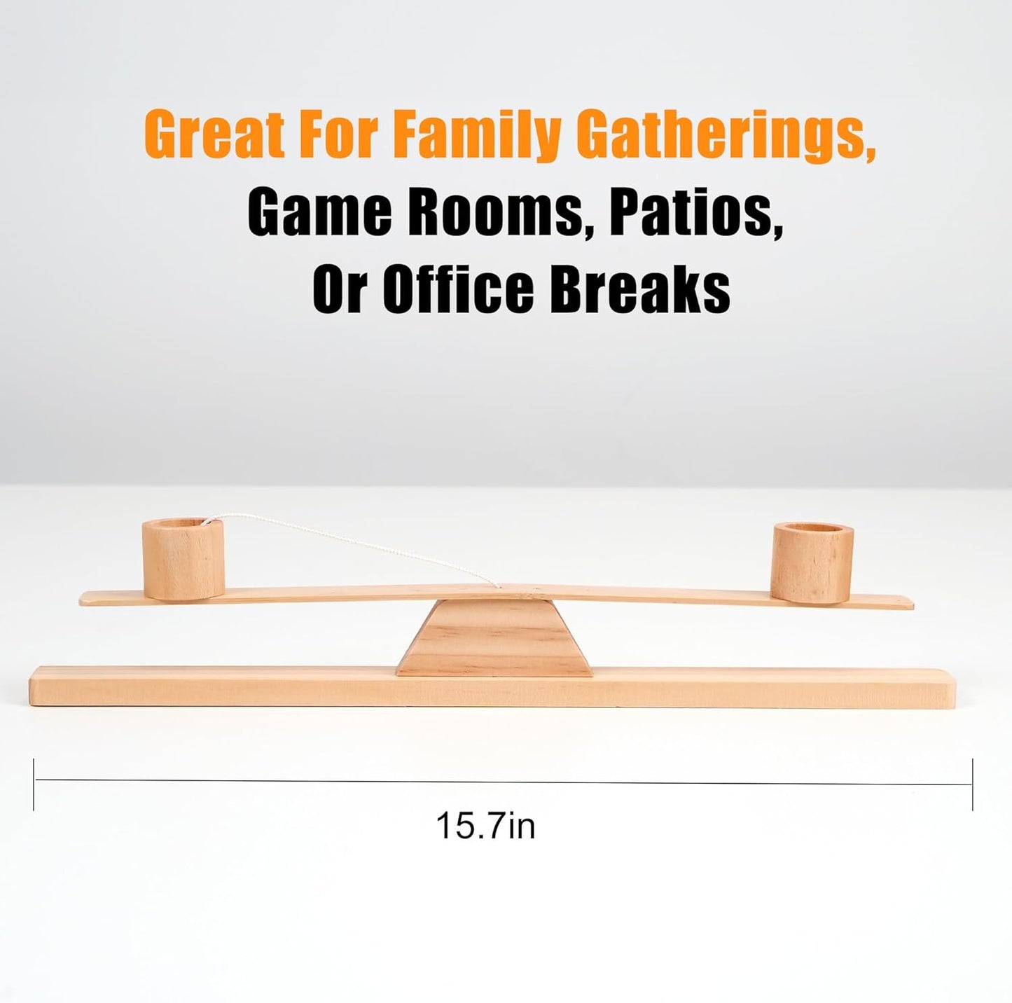 Ring Toss Game, Portable Wooden Tabletop Game for Teens & Adults, Skill Development & Dexterity Challenge, Office Desk Travel Party Camping Game Night Fun