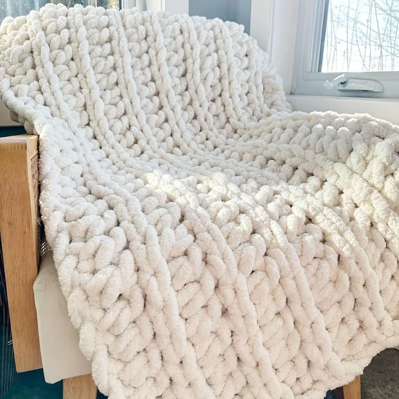 QWM Chunky Blankets Loom Knitting Looms Long Installation Free and Adjustable Foldable Portable Extra Loom Large 38,48,60, 72,84,96 Inch (48inch)