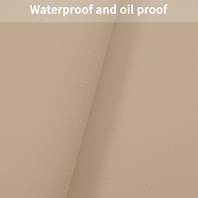 Leather Table Mat, 1.8mm Thick, 24x48 Inch, Large Desk & Coffee Table Protector (Light Brown+Gray)