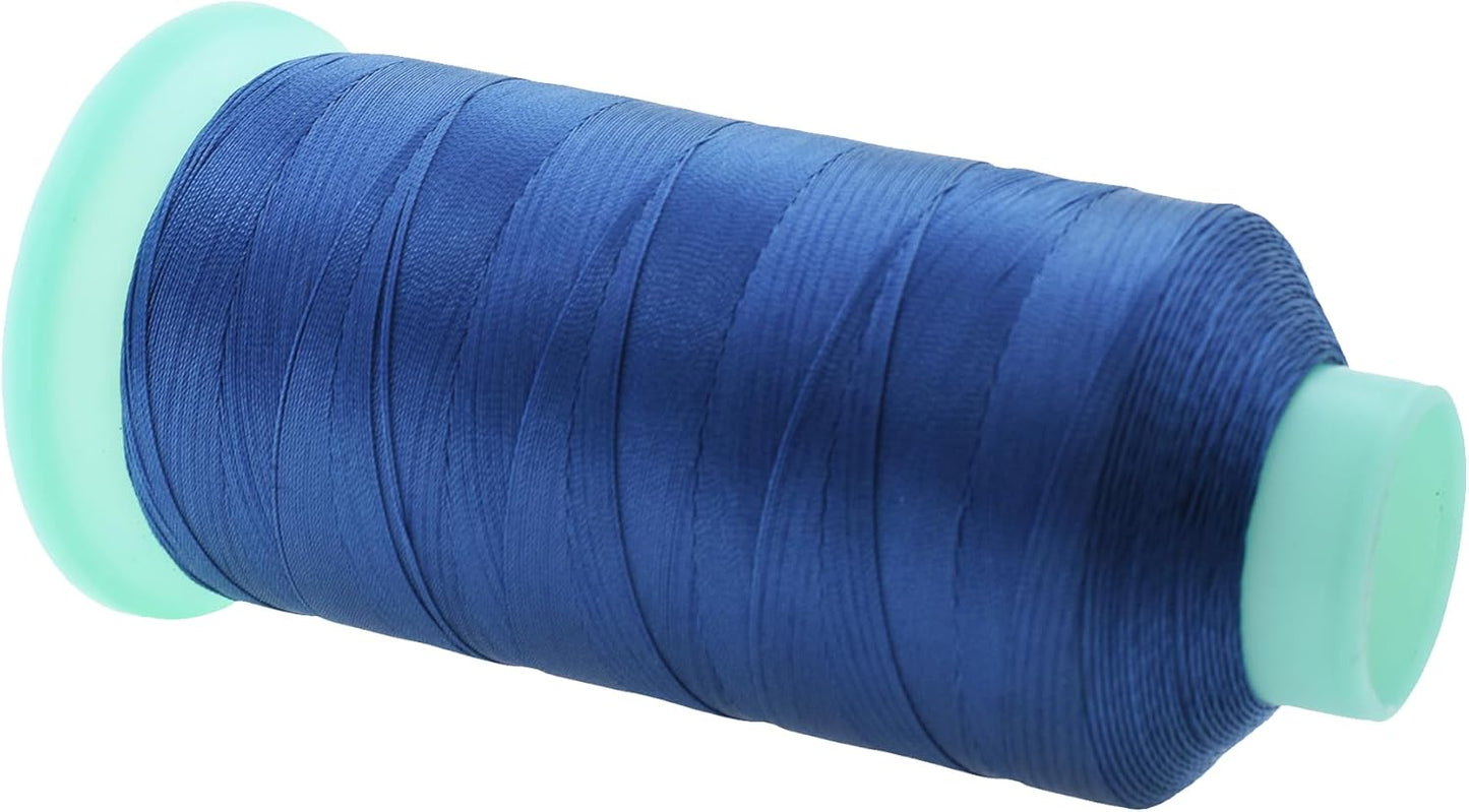 Mandala Crafts Bonded Nylon Thread Denim Heavy Duty Sewing Threads - 1500 YDs Size 69 210D T70 Tex 70 Thread for Leather Jeans Weaving Outdoor Marine Upholstery Threads