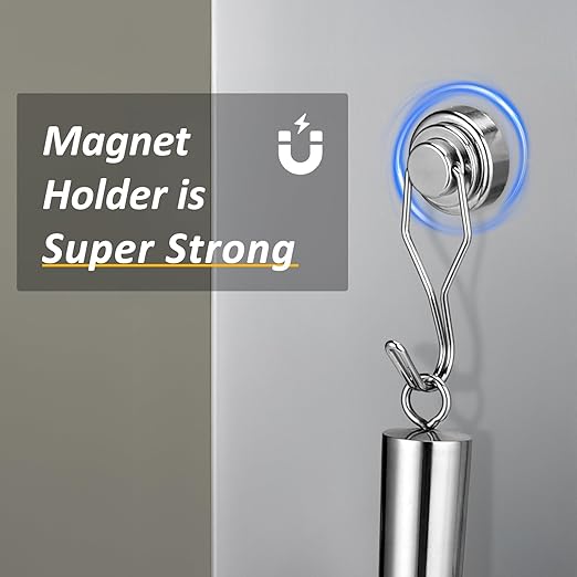 Juome 12oz Stainless Steel Ice Scoop for Freezer with Magnetic Holder for Ge Profile Opal 2.0 Nugget Ice Maker, Metal Ice Scoop for Ice Machine, Ice Scooper for Kitchen Accessories
