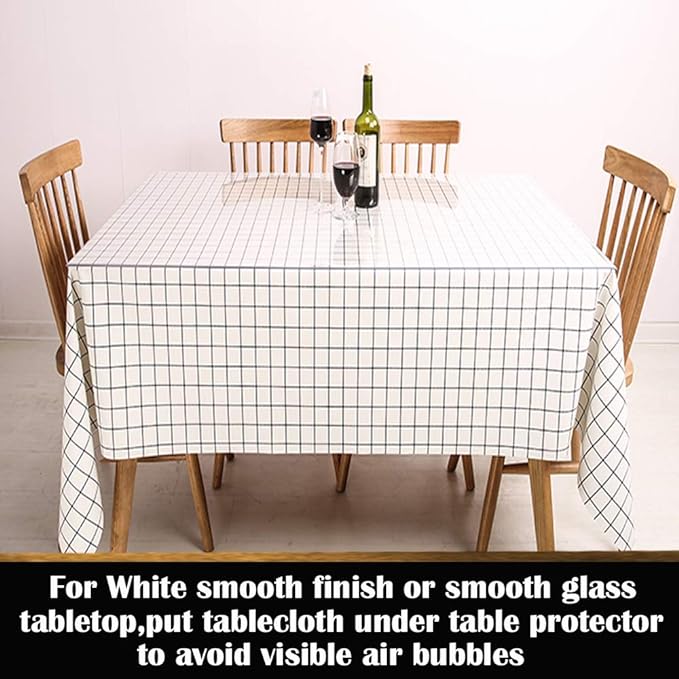 14x28 Inch Multi Size Clear Plastic Dining Table Protector PVC Tablelcloth Desk Pad Mat Wooden Furniture Coffee Glass Table Screen Protection Pad Cover Dressing Kitchen Countertop Topper Waterproof