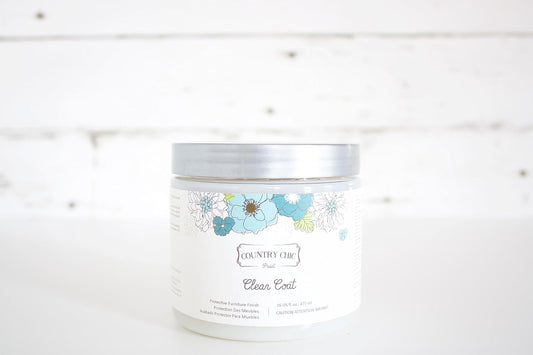 Clear Coat Quart (32oz) - Eco-Friendly Clear Satin Sheen Top Coat for Chalk Style Wood Furniture Paint, Non-Yellowing Waterproof Finish, Easy Application