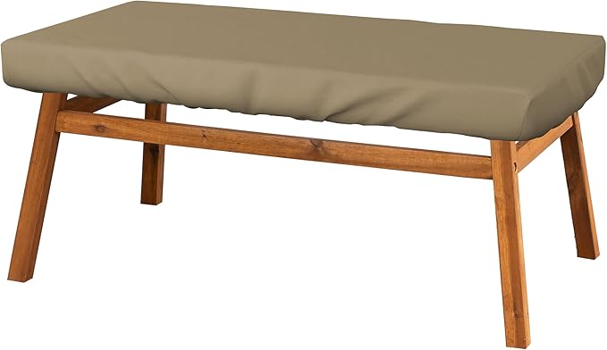 Covers & All Rectangle Table Top Cover, 12 Oz Waterproof UV & Weather Resistant Patio Table Cover, Outdoor Table Cover for Patio Furniture (60" L x 35" W x 5" H, Beige)