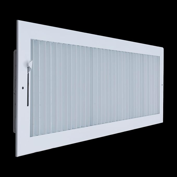 Fits 24x8 Duct Opening Steel Adjustable Air Supply Grille by Handua | Register Vent Cover Grill for Sidewall and Ceiling | White | Outer Dimensions: 25.75" X 9.75"