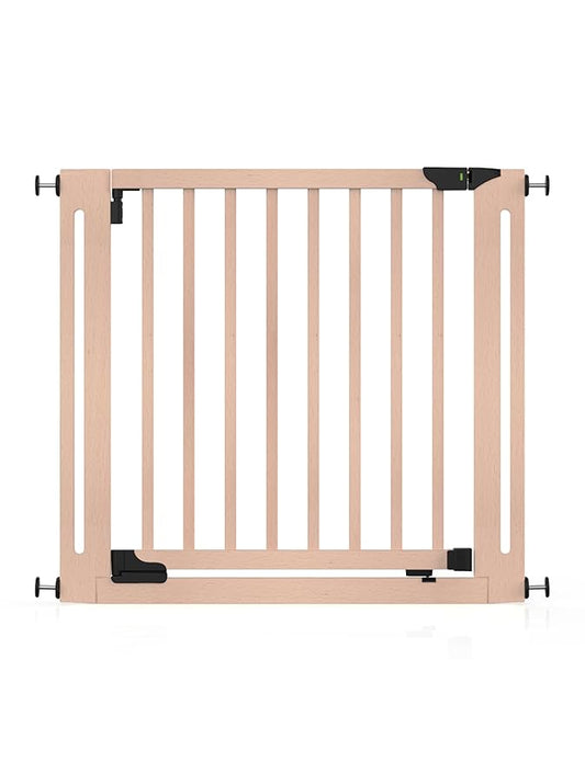 SizeWise™ Wood Pressure Mounted Safety Gate 34.25"-38.18" | Extra-Wide Passage | Auto-Close Two-Way Opening for Doorways and Hallways | Easy Installation | PEFC Certified Beech Wood (28.7" Passage)