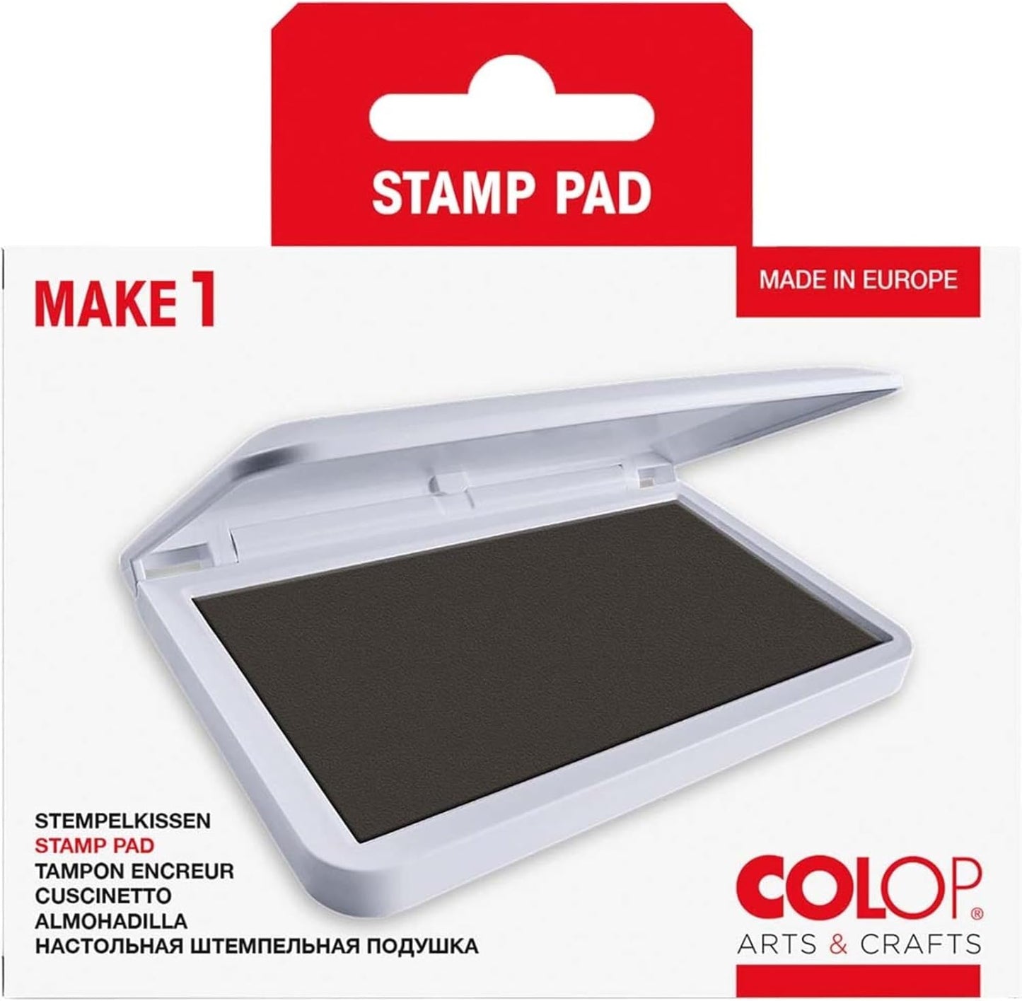 COLOP Make Series, Ink Stamp Pads, with Non-Toxic Premium Ink, Water-Based Acid-Free (Fancy Grey, Make 1-1-15/16" x 3-1/2")