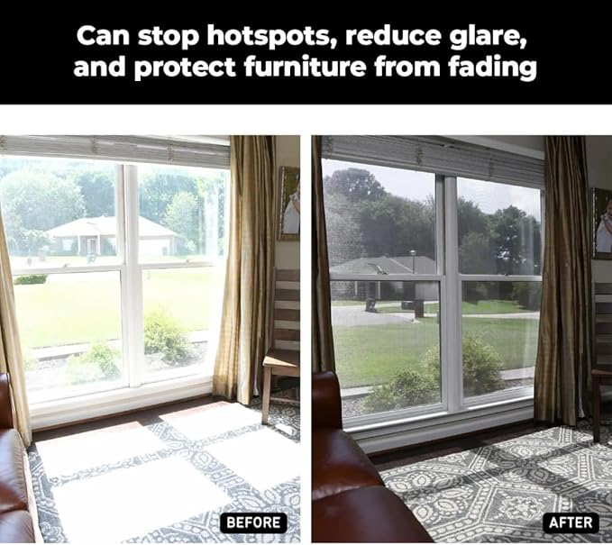 Custom Solar Screens for Windows Exterior 95% Shade - Pre-Framed Solar Window Screen Mesh - Home Improvement for Reduced Glare & Heat - UV Blocker Fabric - Fully-Assembled & Ready to Install