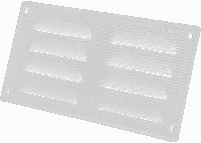 Repa Market 10" x 4" Inch (Outer Dimensions) White Air Vent Cover - Steel Return Air Grilles - for Ceiling and Sidewall - HVAC - with Protection Screen (10.24" x 4.13" Inch)