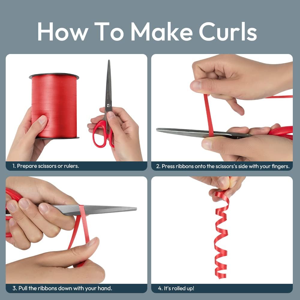 KMER LIFE Premium Deep Purple Curling Ribbon, 1/5" Wide x 500 Yards Christmas Curling Ribbons for Gift Wrapping, Party Decoration, Balloon String, Ribbons for Florist Flower (1 Roll)