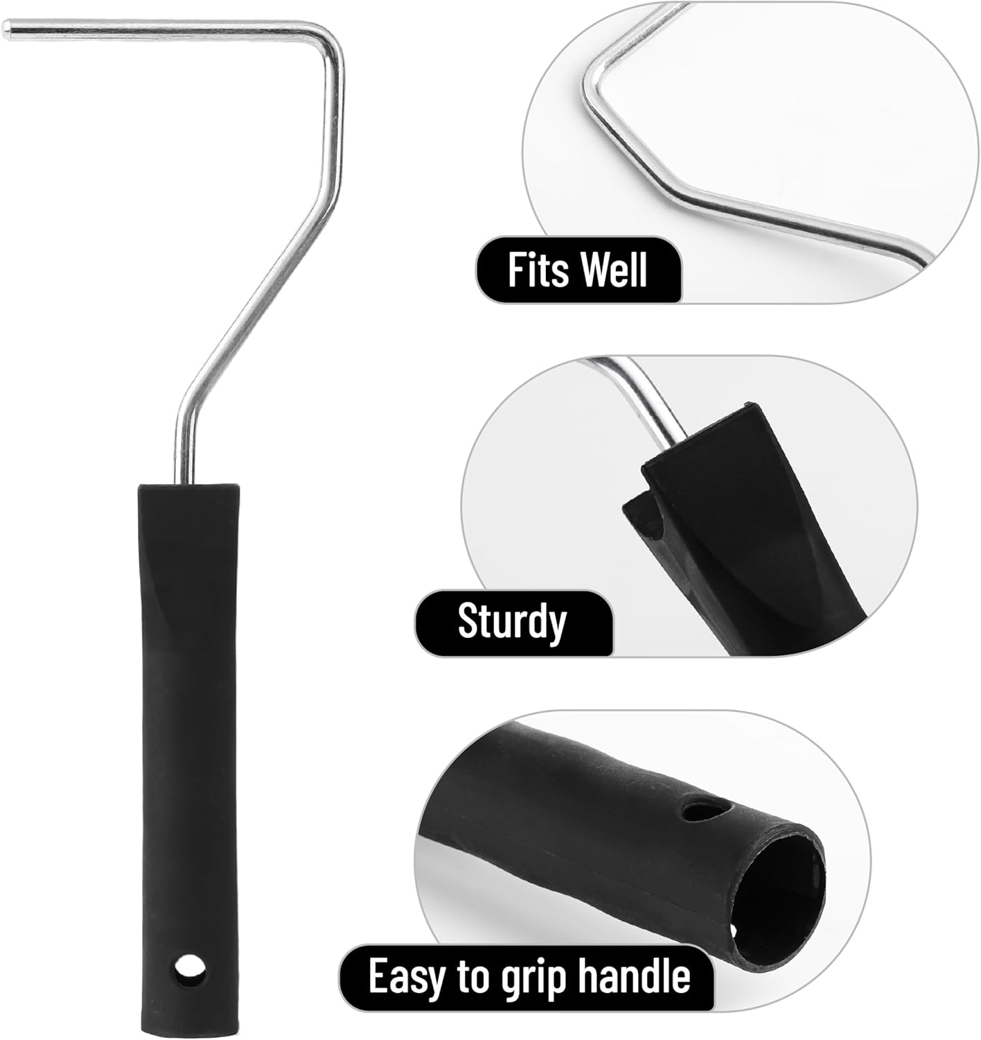 Bates- 4 Inch Paint Tray Set, 22 pcs, 1x 4 Inch Paint Roller Tray, 20x Disposable Plastic Liners & 1x Roller Frame