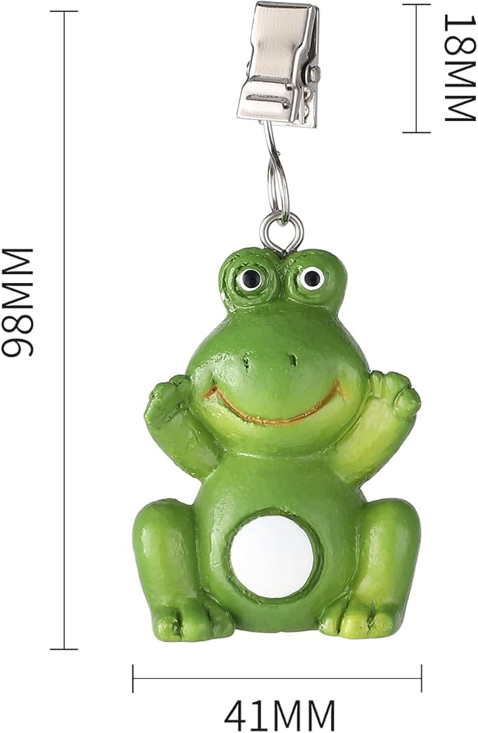 TwoFish Home Set of 4 Frog Resin Tablecloth Weights Clips Handicraft Frog Tablecloth Clamps Pack of 4