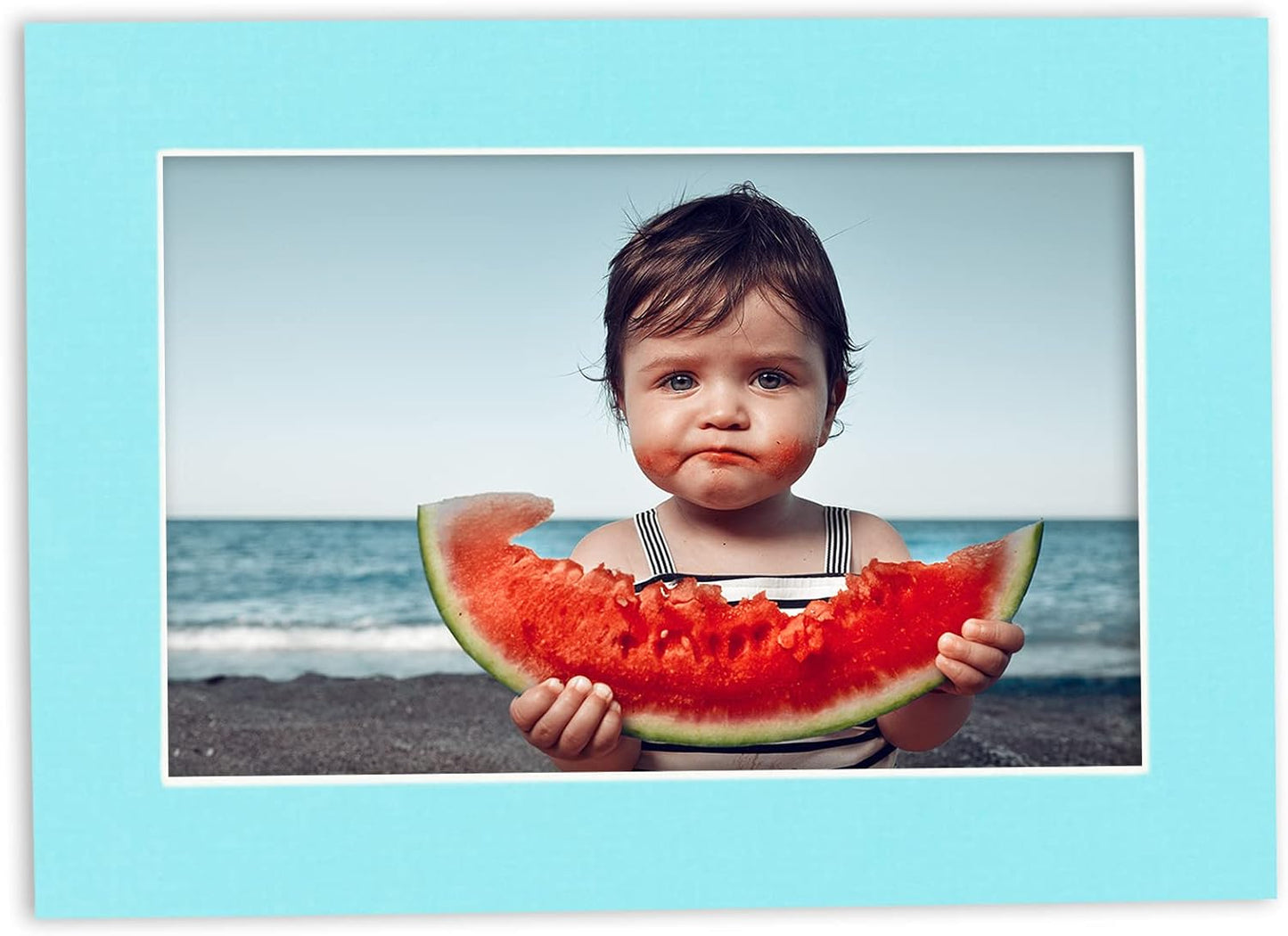 11x14 Mat for 8.5x11 Photo - Precut Aquamarine Blue Picture Matboard for Frames Measuring 11 x 14 Inches - Bevel Cut Matte to Display Art Measuring 8.5 x 11 Inches - Acid Free Pack of 25 MATS