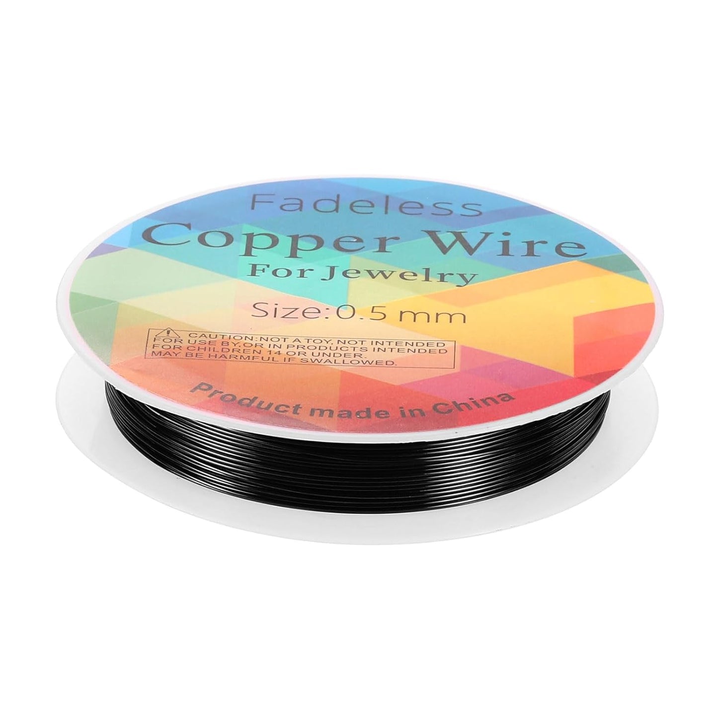 HARFINGTON 20ft Jewelry Wire, 24 Gauge (0.5mm) Brass Craft Soft Metal Tarnish Resistant Copper Beading Wire for Jewelry Making Supplies Crafting, Black