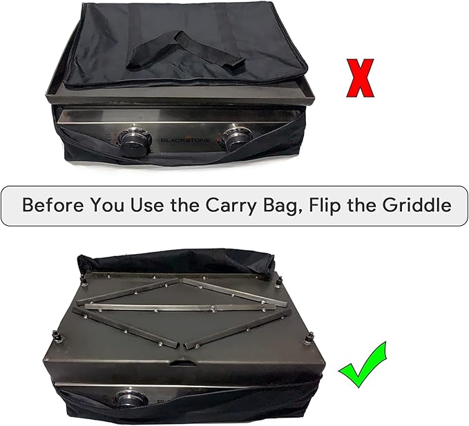 22 Inch Griddle Cover Kit, Heavy Duty 600D Waterproof Polyester Carry Bag for Blackstone 22" Table Top Griddle