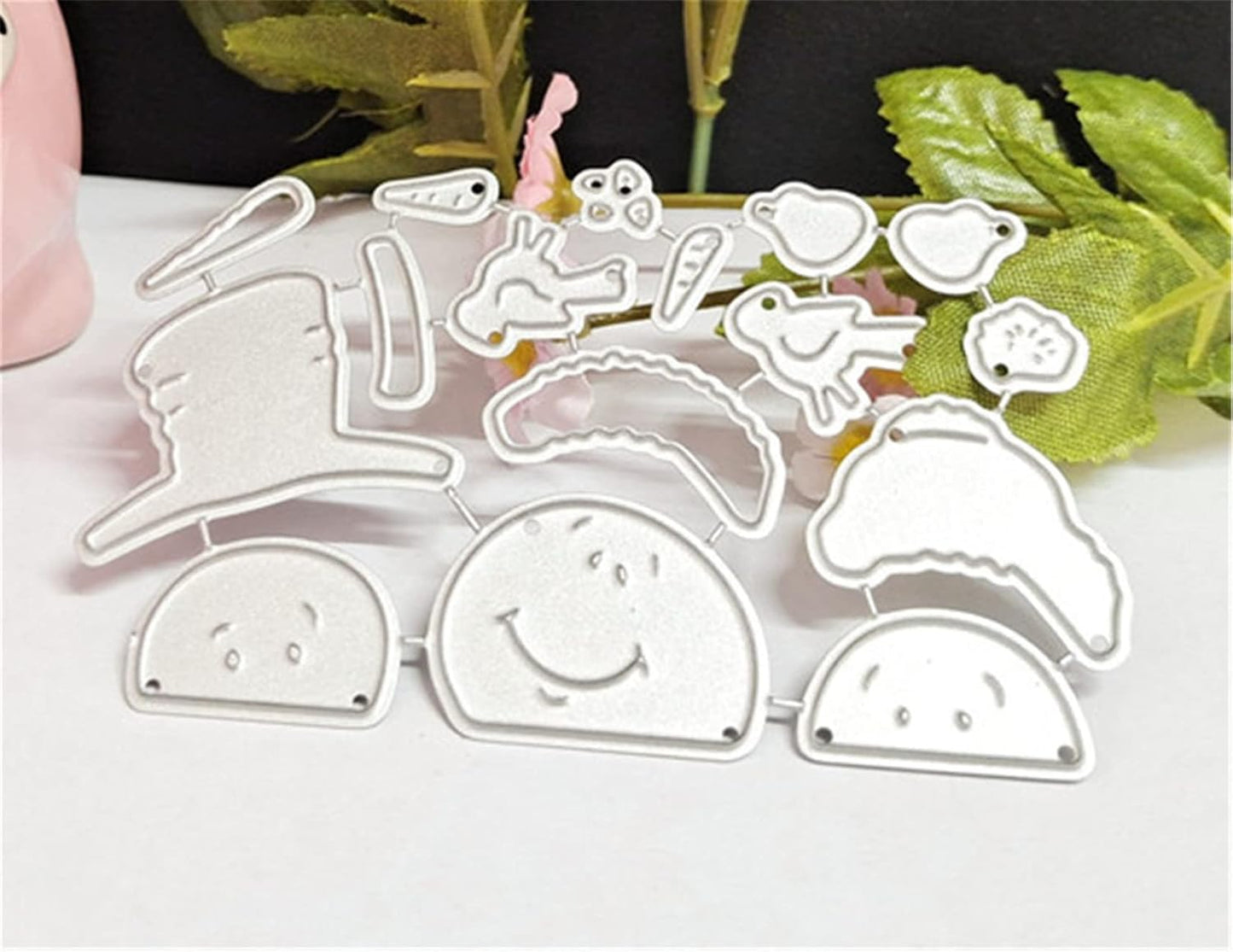 Metal Cutting Dies DIY Merry Christams Embossing Stencil Template Scrapbooking Card Making Mold Photo Album Arts Crafts Tools(Snowman and Bird-10x6.7c)