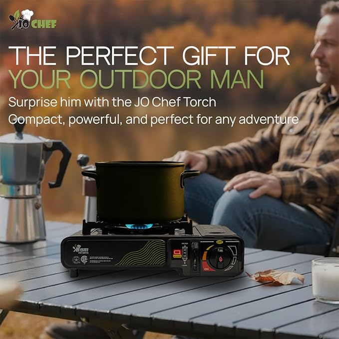 JoChef Butane Camping Stove - 9,500 BTU Portable Gas Stove