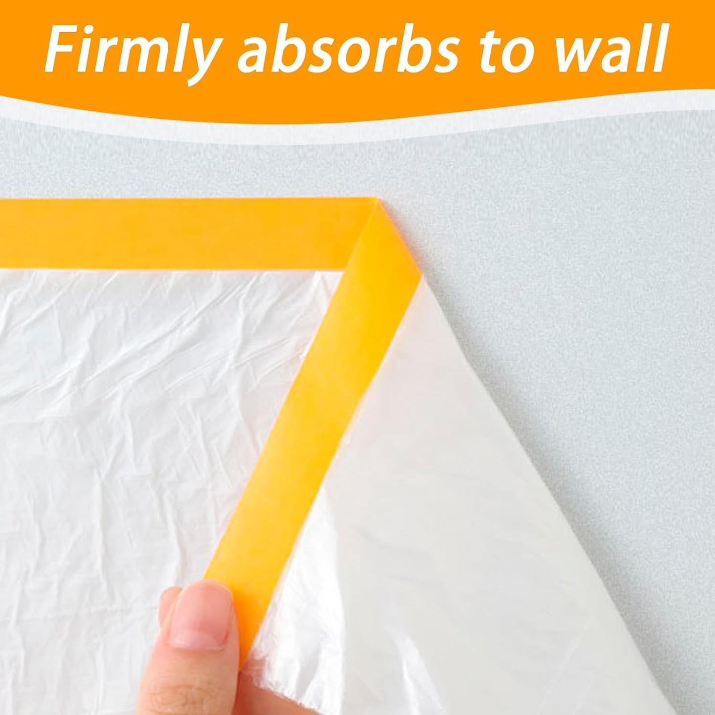 Pre-Taped Masking Film for Painting 59inx65ft Plastic Painters Sheeting Tape and Drape Painters Paper Rolls for Automotive Painting Covering (2 Rolls+2 Tapes)