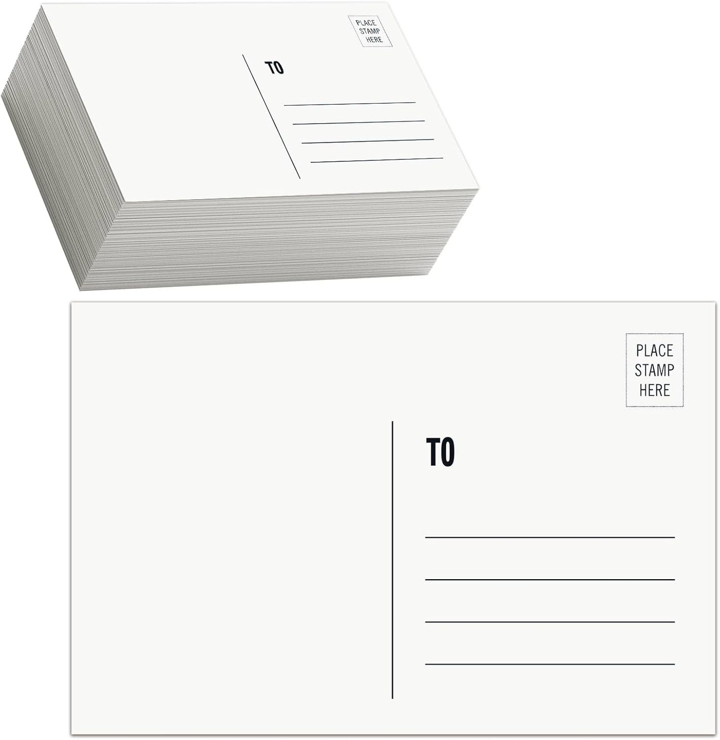 4x6 Blank Postcards for Mailing, White Cardstock Paper, Thick Cardstock, Ideal for Greeting Cards, Thank You, Invitations & DIY Projects