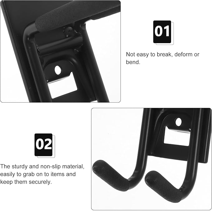 Heavy Duty Garage Wall Hooks Multi-Function Utility Storage Hook Heavy-Duty Metal for Garage and Garden Tools Organization