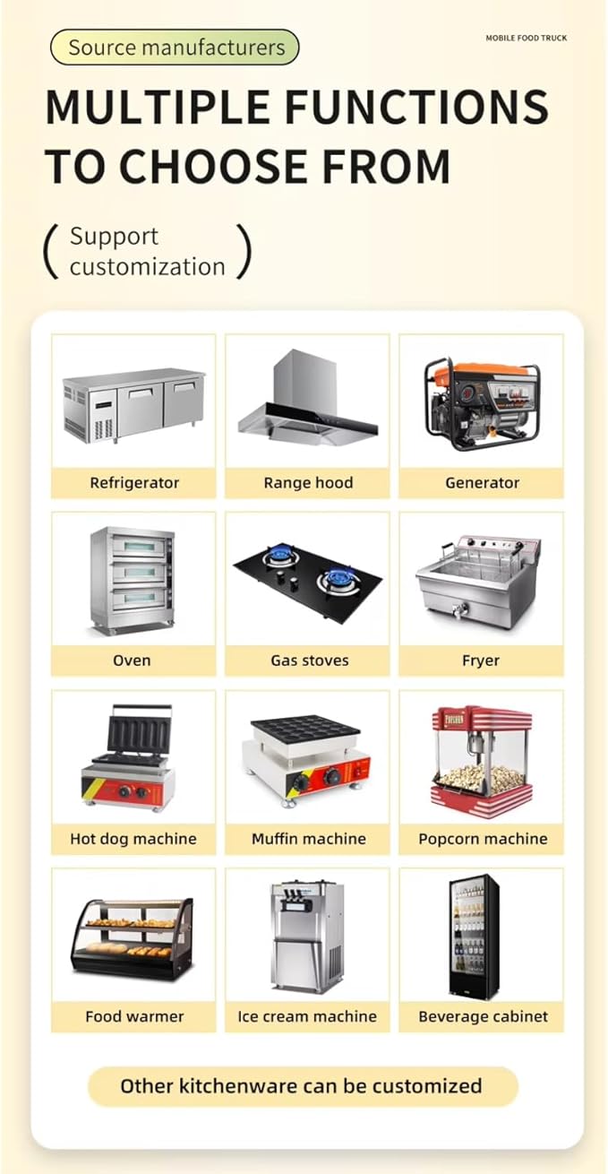BBQ Food Trucks Pizza Food Trailers Shop Cart Truck Food Trailer for Sale Commercial Vending