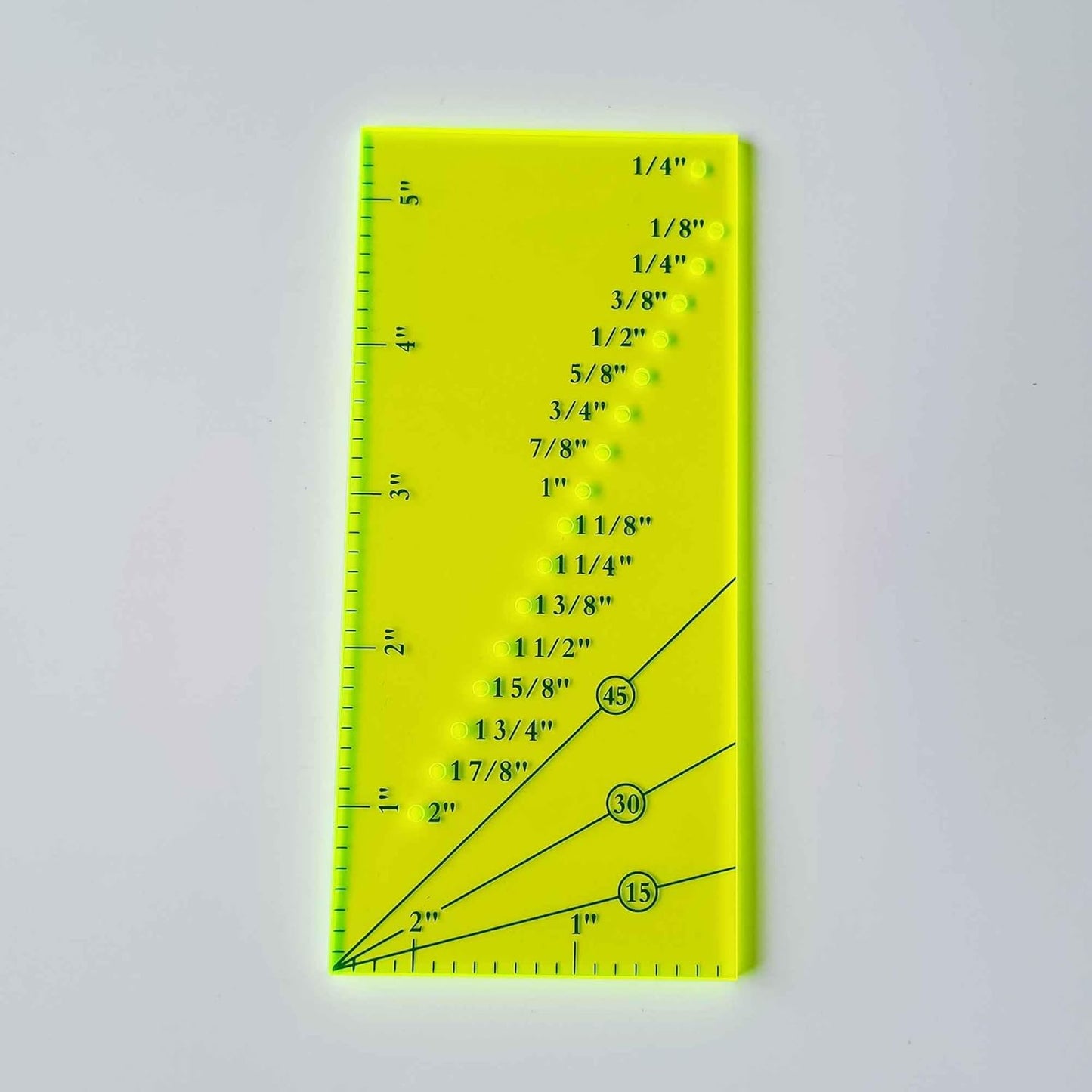 HONEYSEW Sew Seam Allowance Ruler and 2PCS Magnetic Seam Guide for Sewing Machine Perforated Seam Gauge for Perfect 1/8” to 2” Straight Line Hems Includes 1/4” Pivot Point and 45 Degree Trim Line