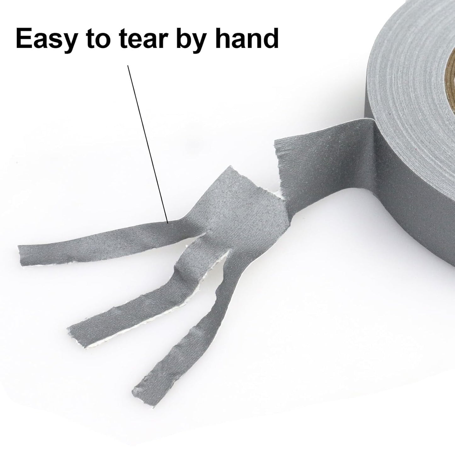 BOMEI PACK Grey Gaffer Tape, Matte Non-Reflective, 1inch x 30yds No Residue Hand Tear Self-Adhesive Gaffer Tape for Labeling, Cable, Stage, Photo Studio, Painters and Duct Repair, 1 Pack