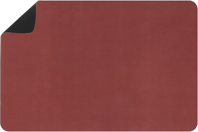 uxcell Silicone Mats for Kitchen Counter, 23.6" x 15.7" Non-Slip Countertop Protector Mat Heat Resistant Coffee Mat Waterproof Table Placemat, Wine Red