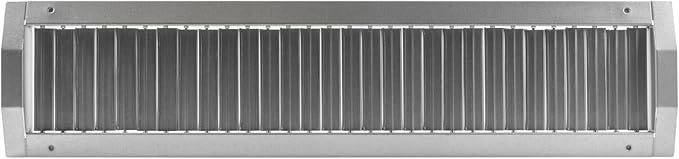 Repa Market 25" x 5" Inch Air Grille for Round Spiral Ducts - Adjustable Single Louvre Blade - Galvanized Ventilation Cover - Side Fit Round Surface Canal Ducting from 9.84" to 35.43" Inches