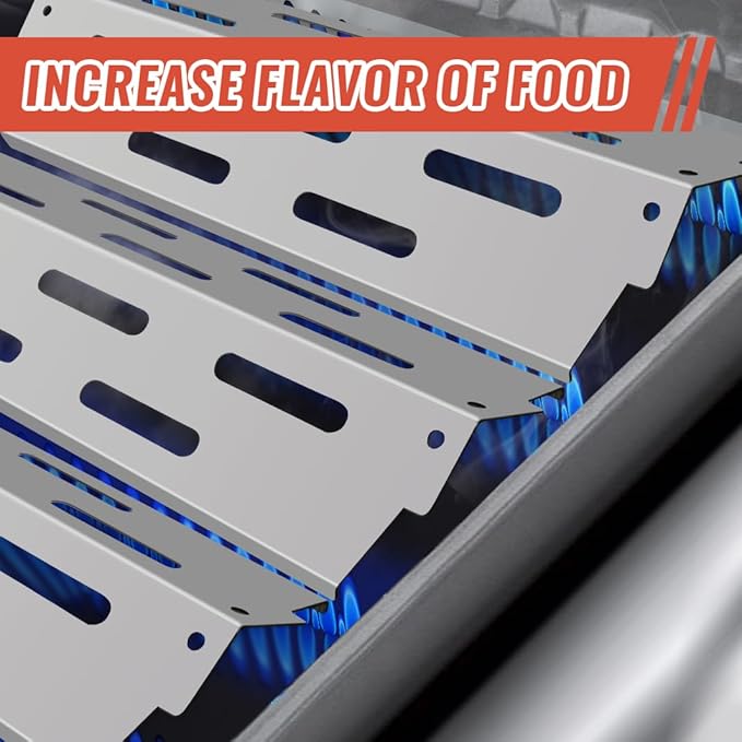 Grill Replacement Parts for Weber Genesis II GS4 Grill Parts, 66032 Flavorizer Bars,66095 Cooking Grates 66795 Heat Deflector for Weber Genesis ii E-310 E-315 S-335 Stainless Steel