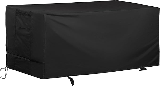 Rectangular Outdoor Table Cover Weatherproof, 64 Inch Patio Table Cover for Outdoor Dining Table, Waterproof Patio Furniture Cover for Outside Bar Table