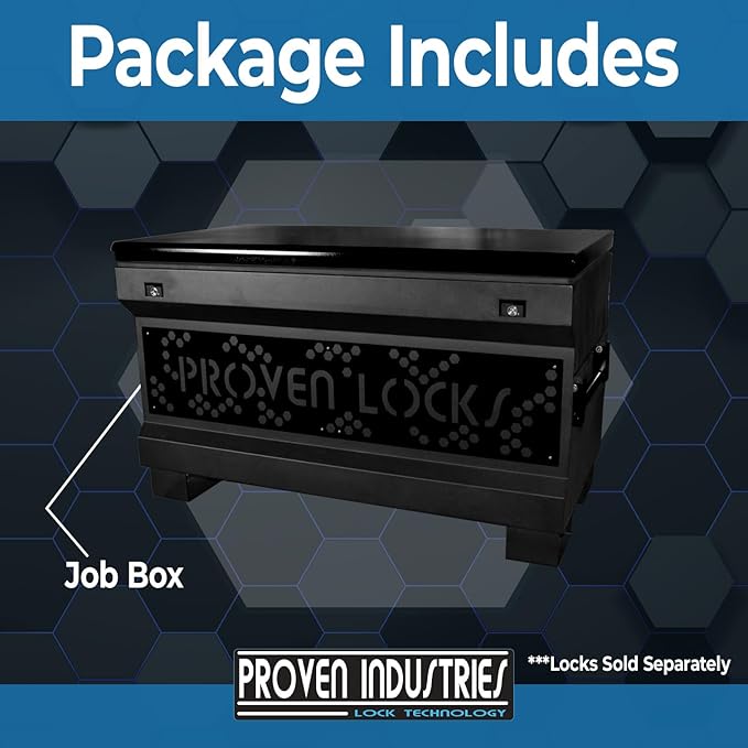 Proven Industries 48" Job Site Box, Heavy Duty Steel Tool Box, Made in the USA