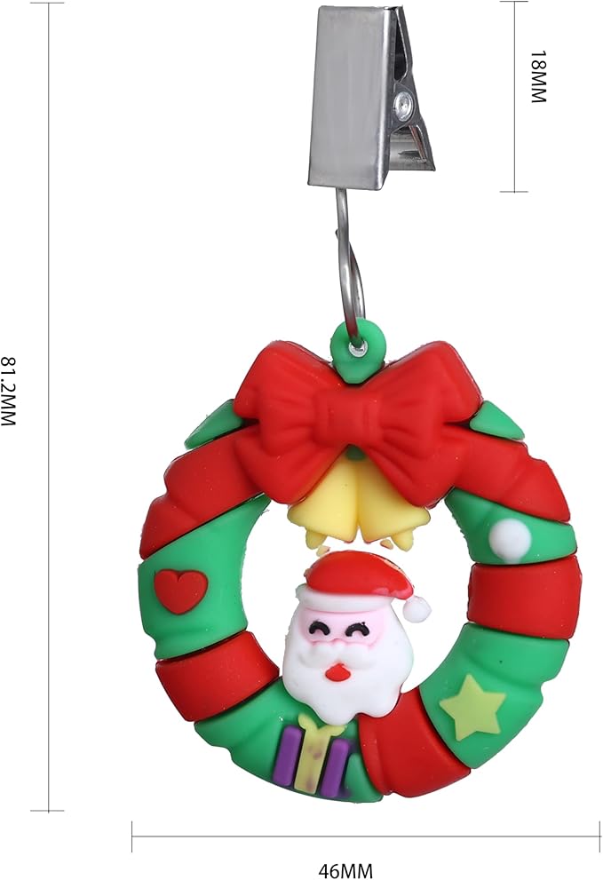 TwoFish Home Set of 4 Xmas Garland Tablecloth Weight Clamps Xmas Garland Decoration Tablecloth Weight Clamps Pack of 4