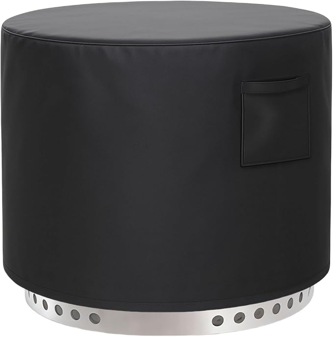 Fire Pit Cover, Upgraded Cover for Smokeless Fire Pit, Waterproof & UV Resistant, 22" D x 16" H Fits 19"- 22" Fire Pit
