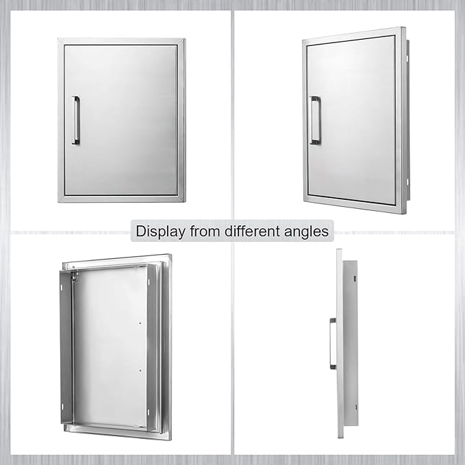 Outdoor Kitchen Door, 17 "W23 H Outdoor Kitchen Access Door, Stainless Steel Barbecue Single Door, Can Be Used for Outdoor Kitchen Island Or Outdoor Kitchen