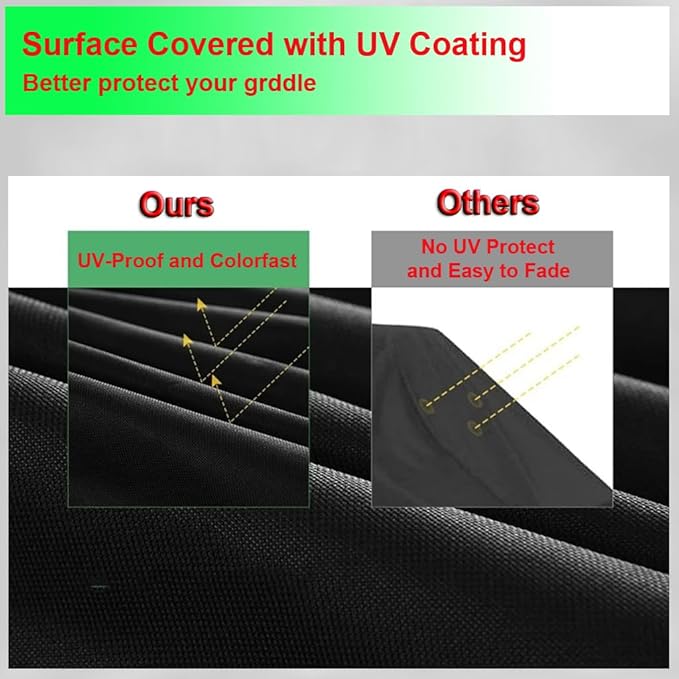 Griddle Cover for Blackstone E-Series 2-Burner 22" Electric Tabletop Griddle with Prep Cart- 600D Grill Cover for Blackstone E Series 22 Electric Griddle, Heavy Duty & Waterproof Outdoor