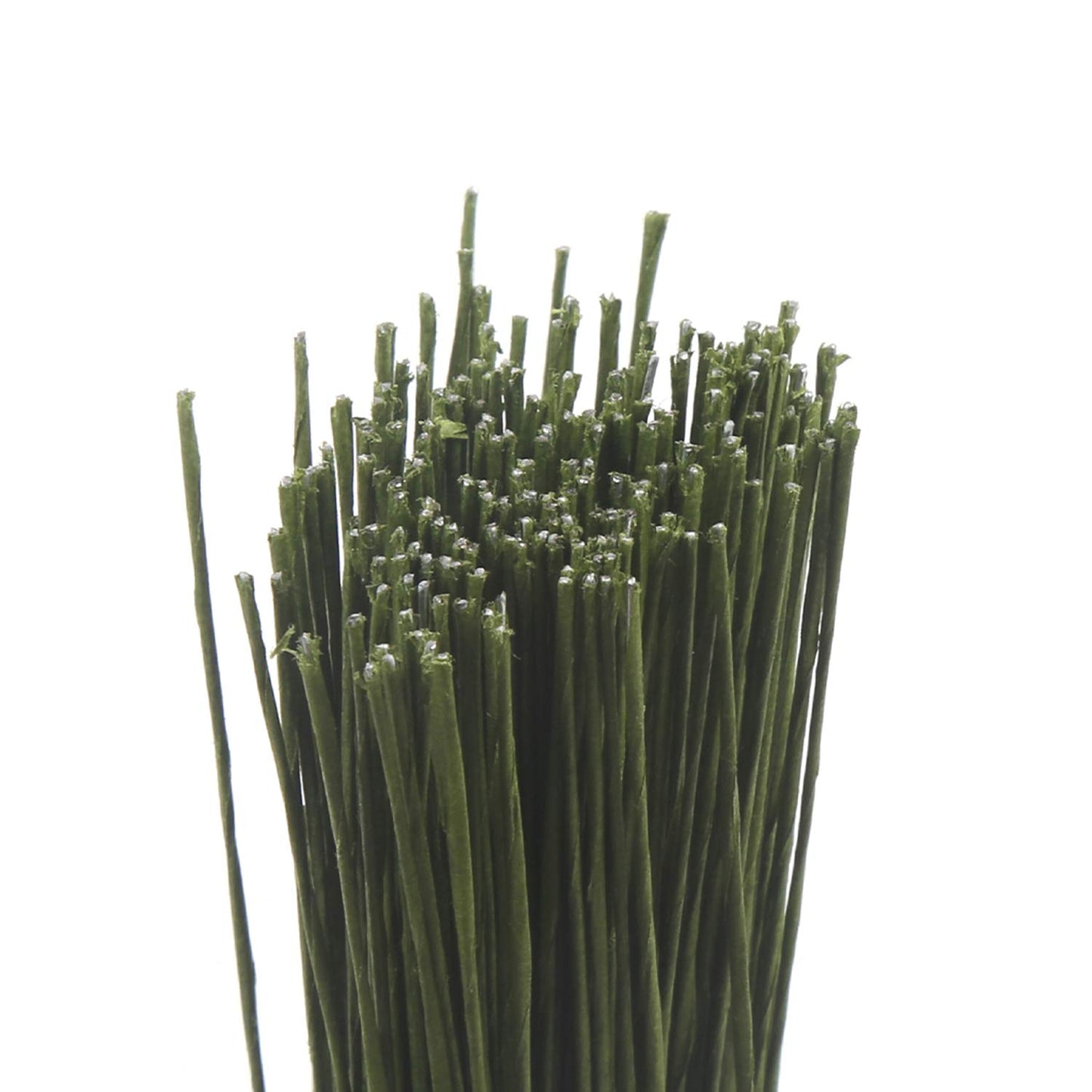 CCINEE 24 Gauge Dark Green Floral Wire Stem for Flower Arrangement Craft Supply,16 Inch,200PCS