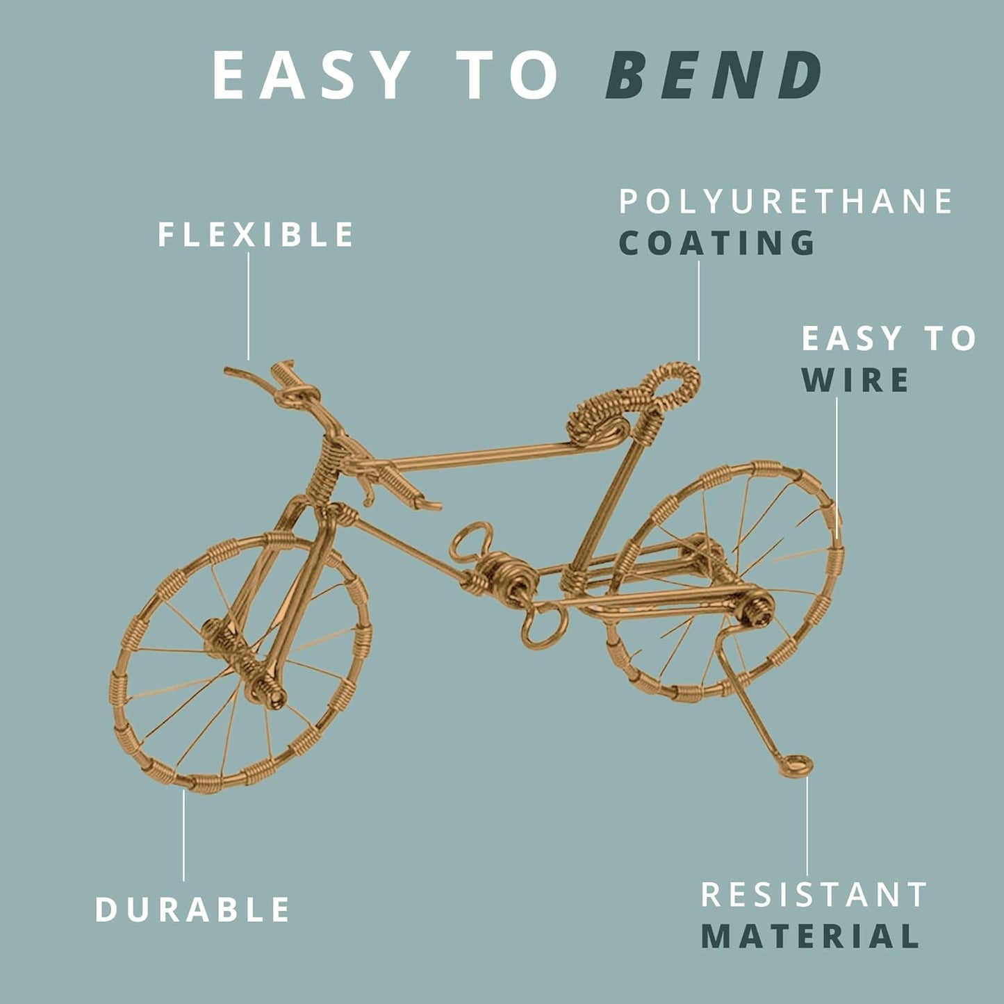 UTILE 18 20 22 24 Gauge 90 ft 99.9% Pure Soft Copper Wire for Electroculture Gardening, Jewelry Making, Crafting Wire Bendable, Plant Wire (Copper 20)