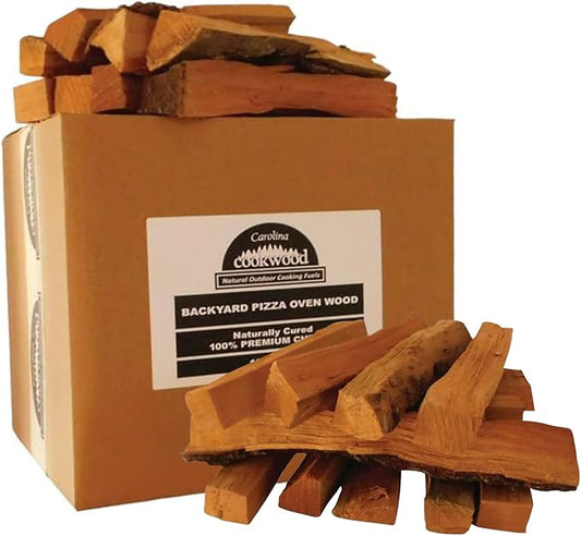 Pizza Oven Wood, 10 to 12‑Inch Firewood Logs, Cherry Hardwood Splits for Wood-Fired Pizza Ovens, USA Made, Sustainably Milled, Approximately 20-25 lbs