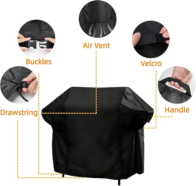 Heavy Duty Flat Top Grill Cover for Blackstone 28" Omnivore Griddle,54 inch Cover for 1883 Original Griddle with Hood, 2 Burner Grill Cover for Black Stone,54"x 26"x35"