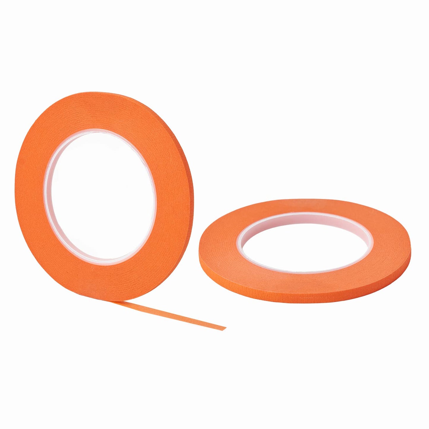QDiShi 2 Pack 1/4" inch x 60yd Orange Painters Tape Easy Removal Thin Narrow Finishing Masking Tape Painting Tape Wall Tape, No Residue and Good Adhesive (0.25 in 6MM) (Orange)