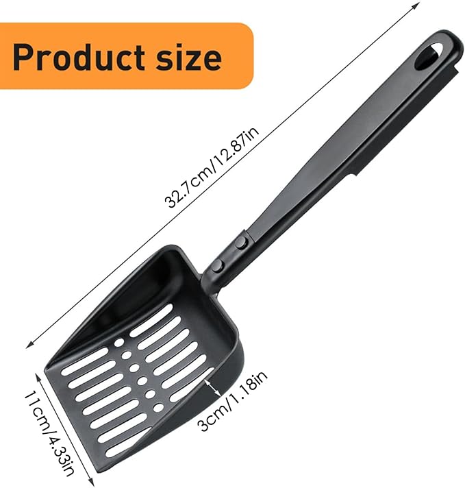 Hollow Out Fireplace Ash Sifter, Metal Black Coal Shovel Heat Resistant Fireplace Scoop Charcoal Shovels Fireplaces Tools