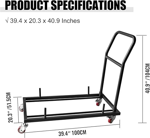 Drywall Cart, Drywall Sheet Carts, Heavy Duty Plasterboard Trolley W/Four 5" Wheels, Service Dollies for Handling Sheetrock Sheet Panel,39.4x20.3x40.9
