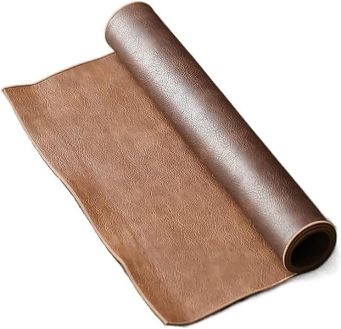 PU Leather Table Runner, 12x20 Inch Nightstand Cover，Waterproof & Heat Resistant Coffee Table Mat, Easy Wipe-Clean Vintage Tea Mat for Bedside or Living Room Decor