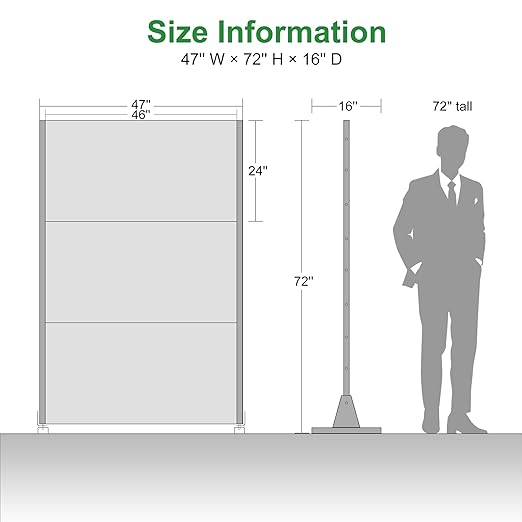 Casaphoria 72" H x 47" W Metal Outdoor Privacy Screen, Freestanding Decorative Divider for Patio, Deck, Balcony, and Garden with Stable Base, Black-Fence