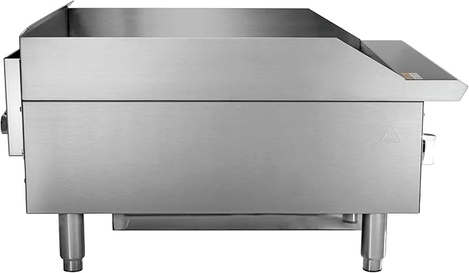 Kratos 24" Wide Commercial Countertop Griddle, Gas Hot Plate for Restaurants, Manual Controls, 2 Independent Burners, Powerful 60,000 BTU Output (29Y-004)