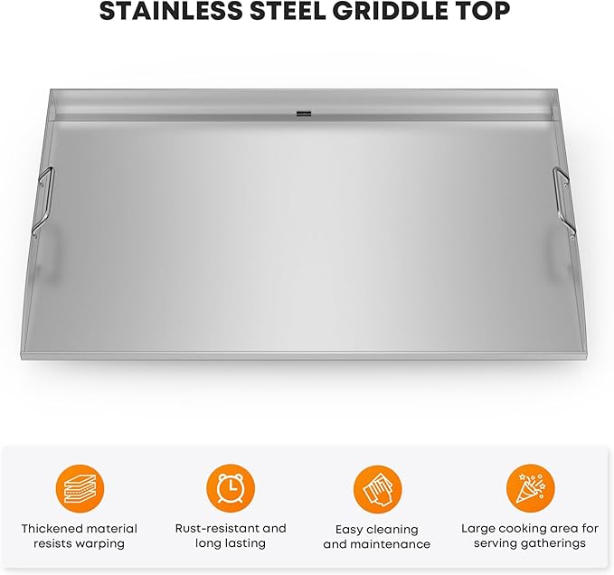 Stanbroil 36 Inch Flat Top Griddle, Stainless Steel Griddle Replacement Top for Blackstone 36" 4 Burner Gas Grill Cooking Station, Griddle Top Replacement with Rear Grease System