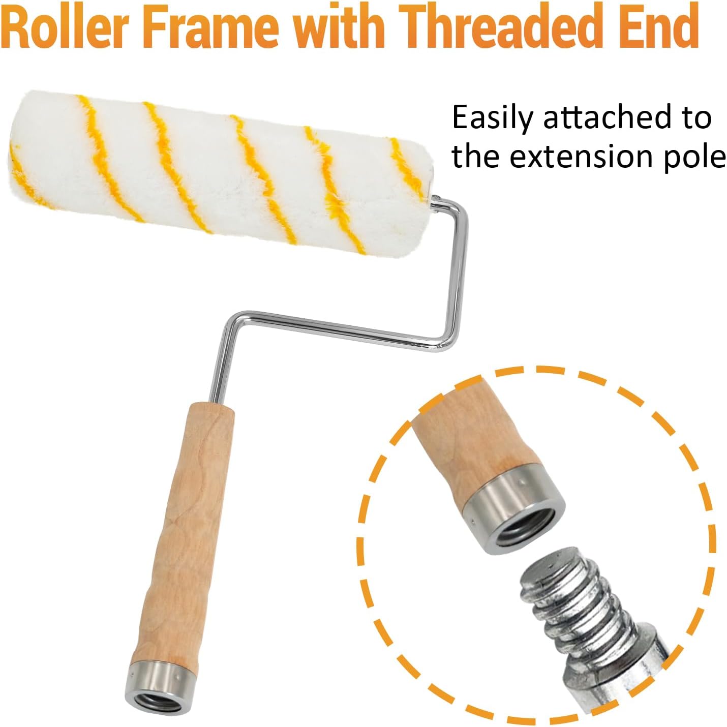 ETERNA Paint Roller Kit, 19 Pieces Paint Supplies for House Painting with Paint Tray&Liners, 9 inch+4 inch Paint Roller Covers&Frames, Paint Brushes, Perfect for Wall Decorating Home DIY